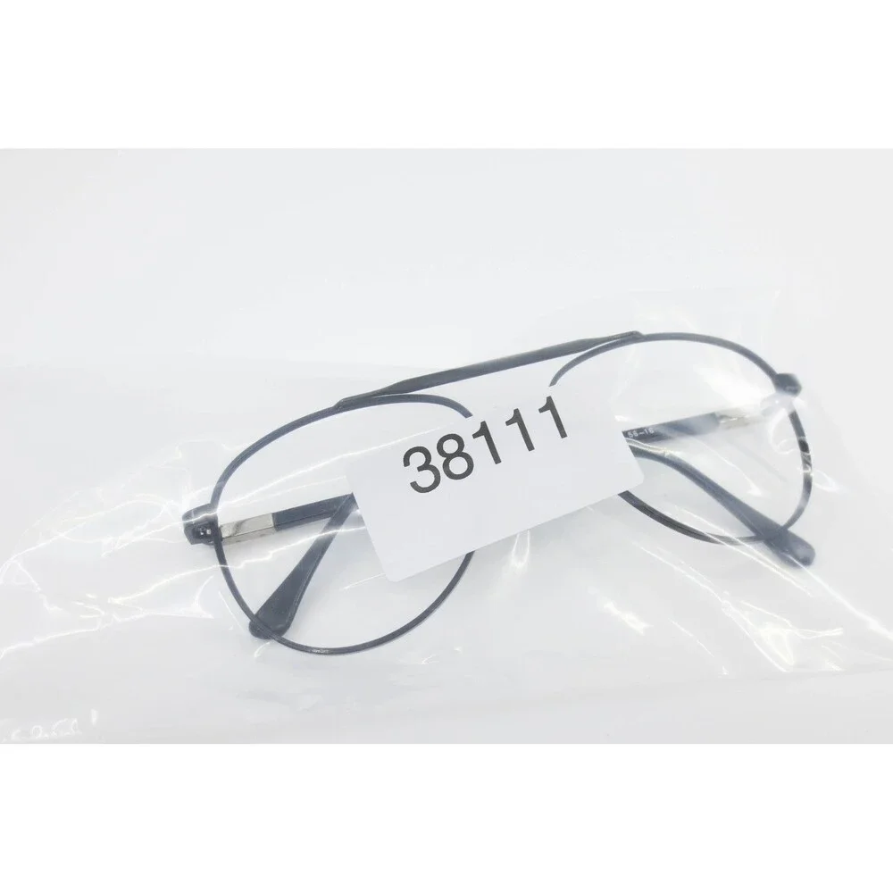 Vintage Black Aviator Metal Eyeglass Frames 200 56-16 Double Bridge 18 KGP